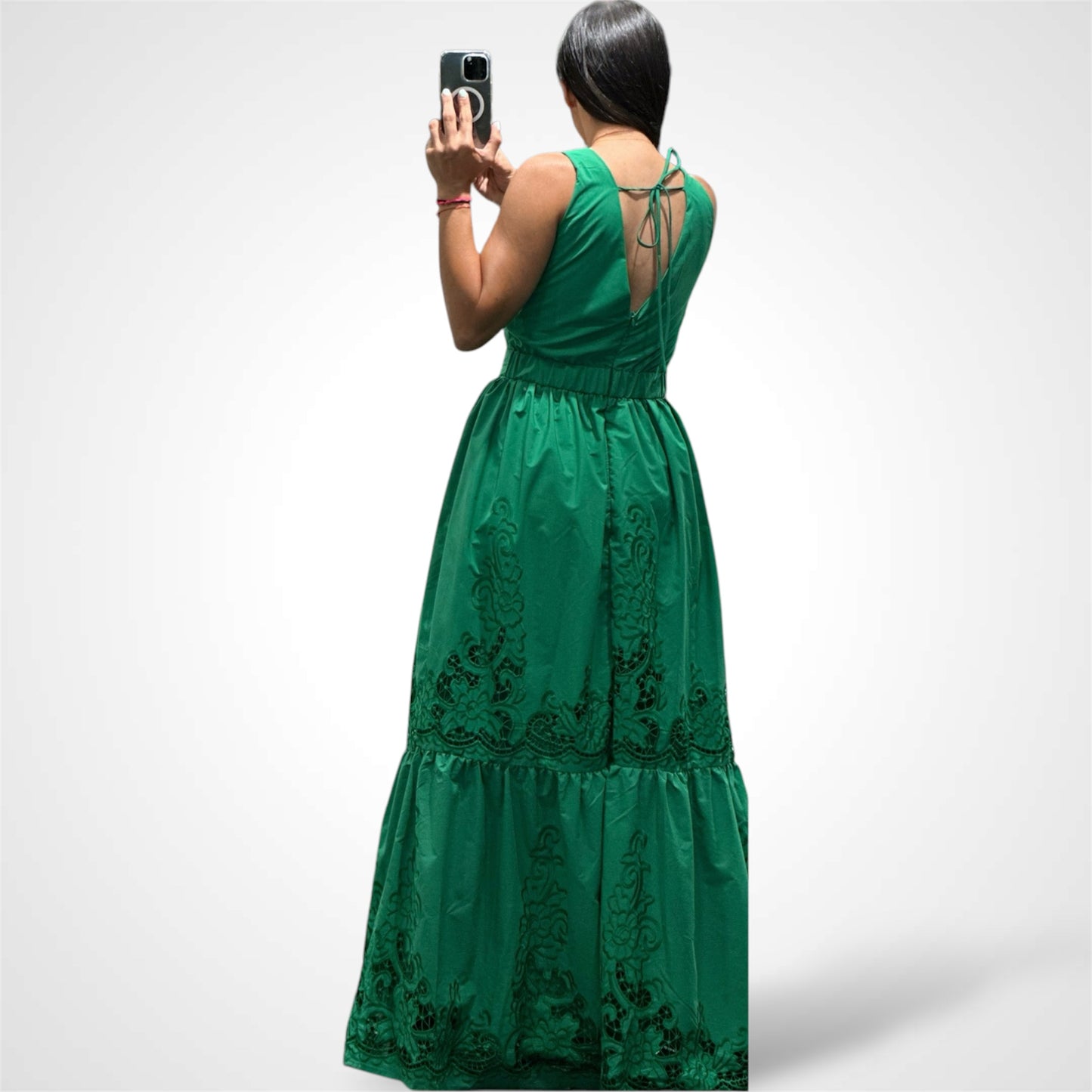 GREEN LONG DRESS