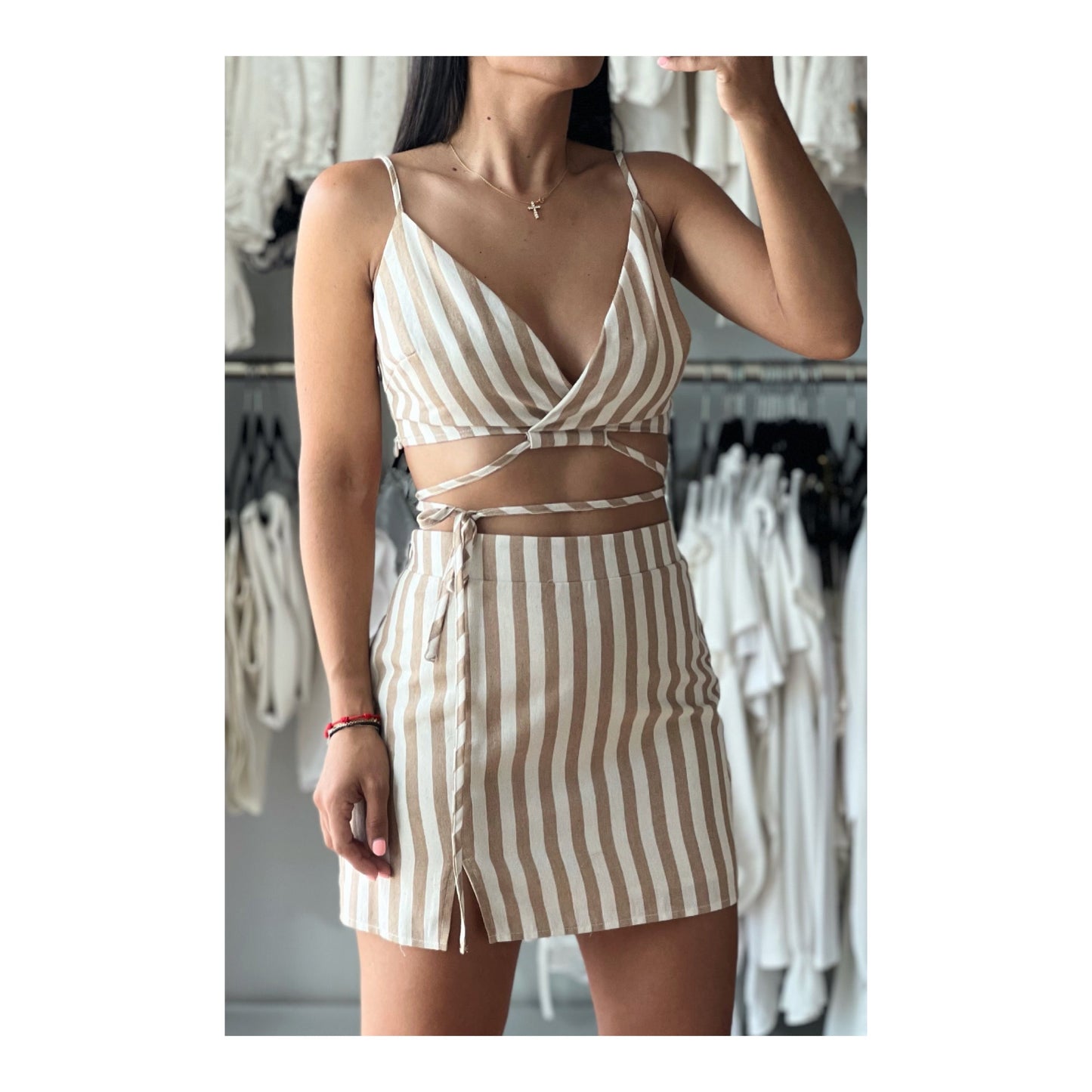 Skirt Tan Stripe