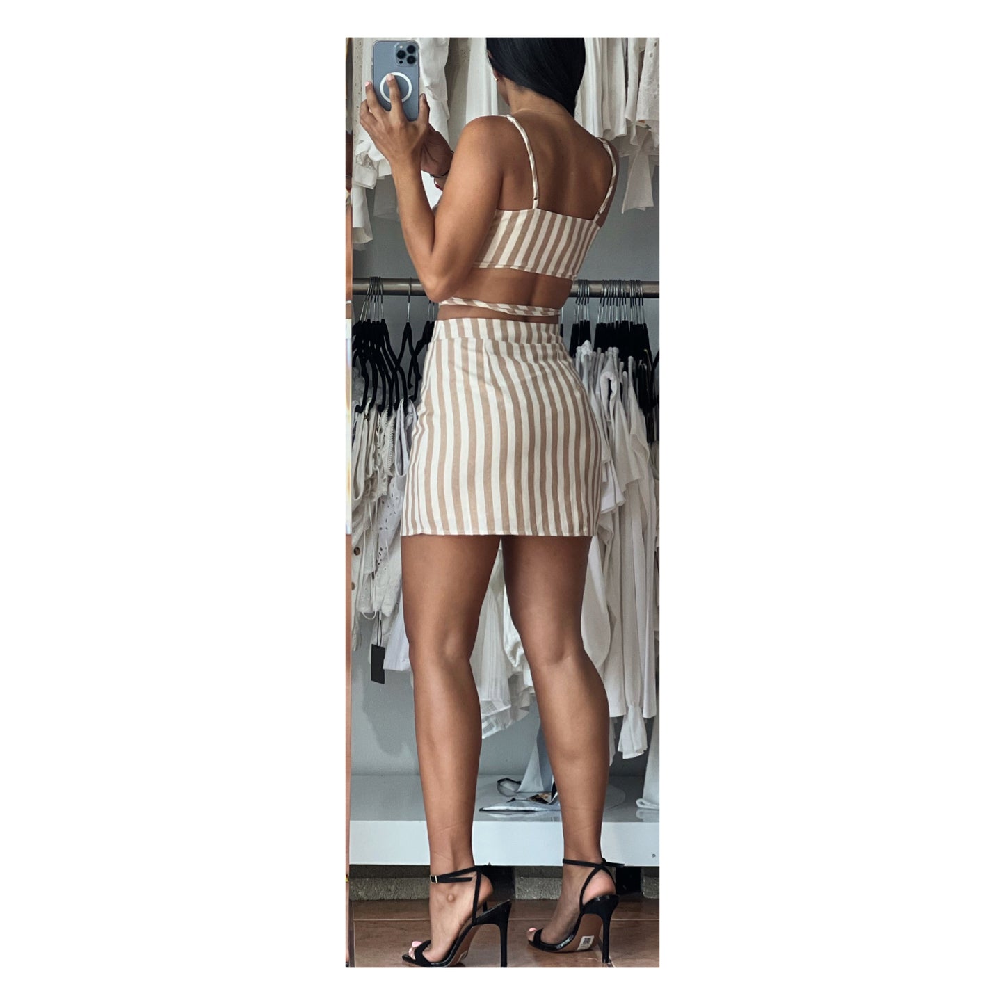 Skirt Tan Stripe