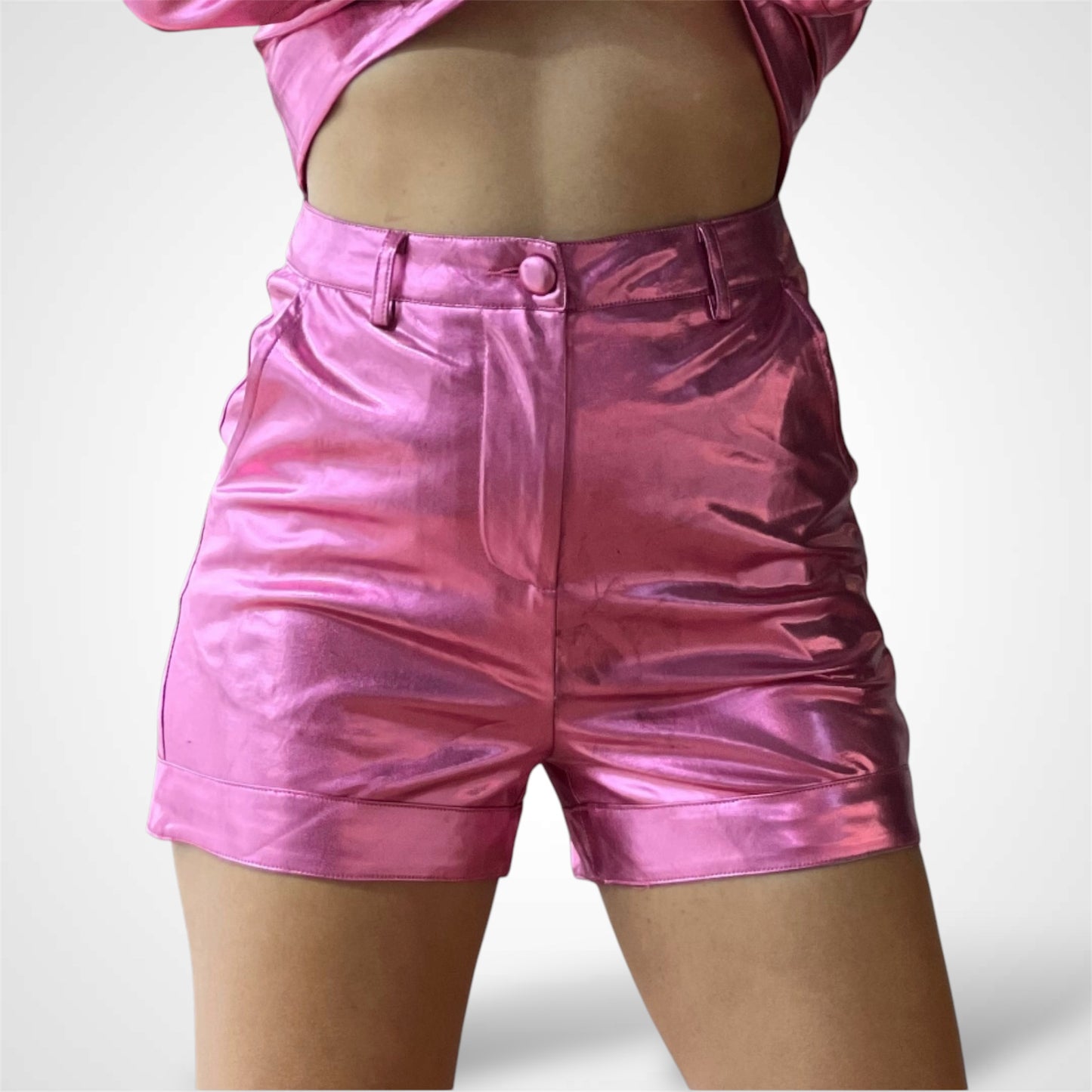 Metallic Blazer Short Set