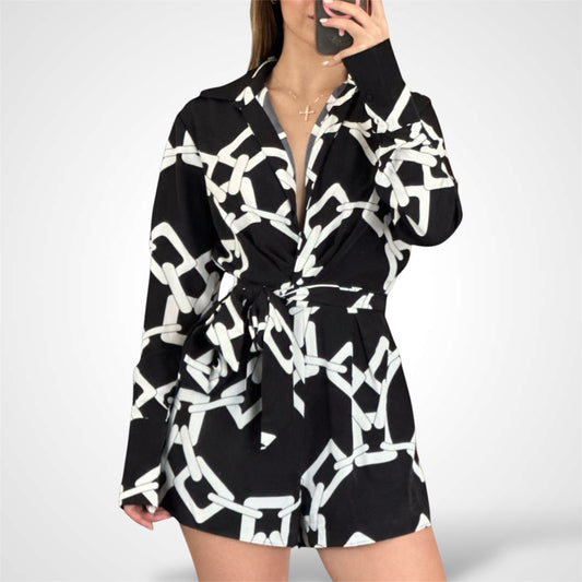 SJ-LINK UP TIE FRONT ROMPER