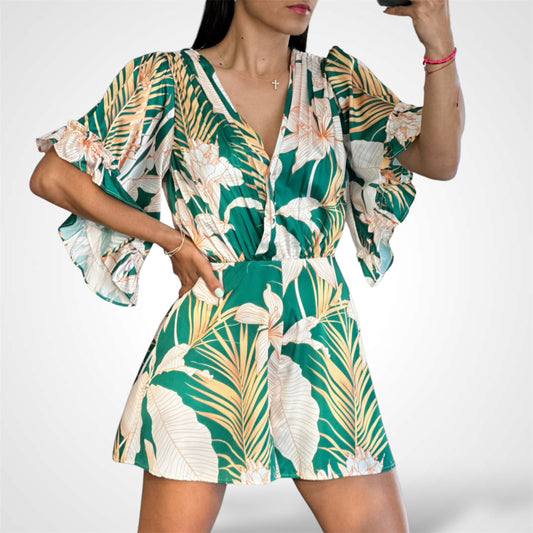 FLOWERED DETAILS ROMPER