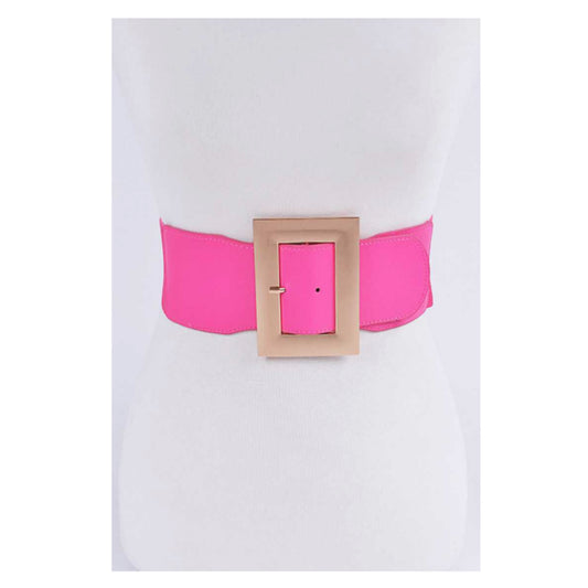 Square Buckle Stretch Belt