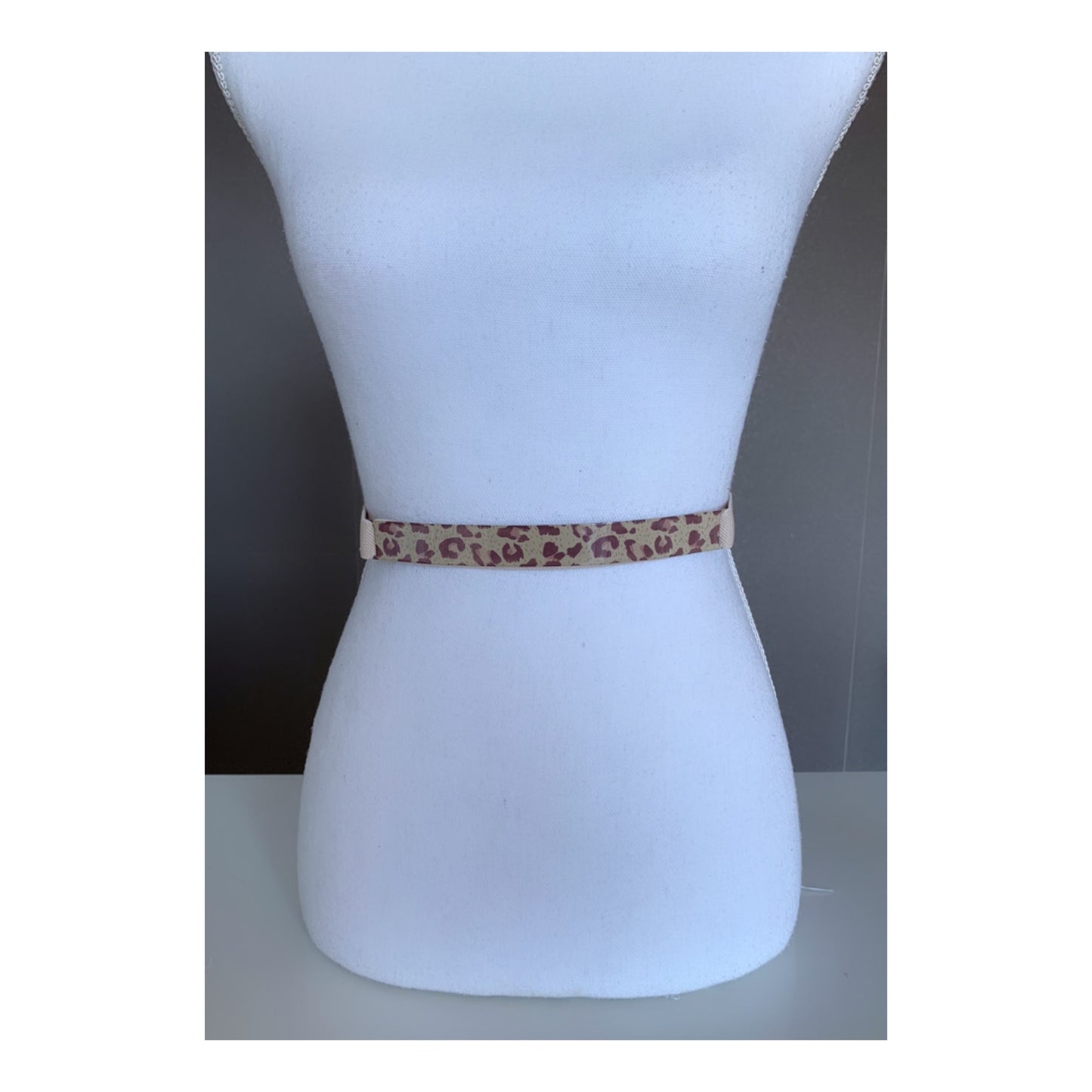 Nude Leopard Buckle Stretch Belt