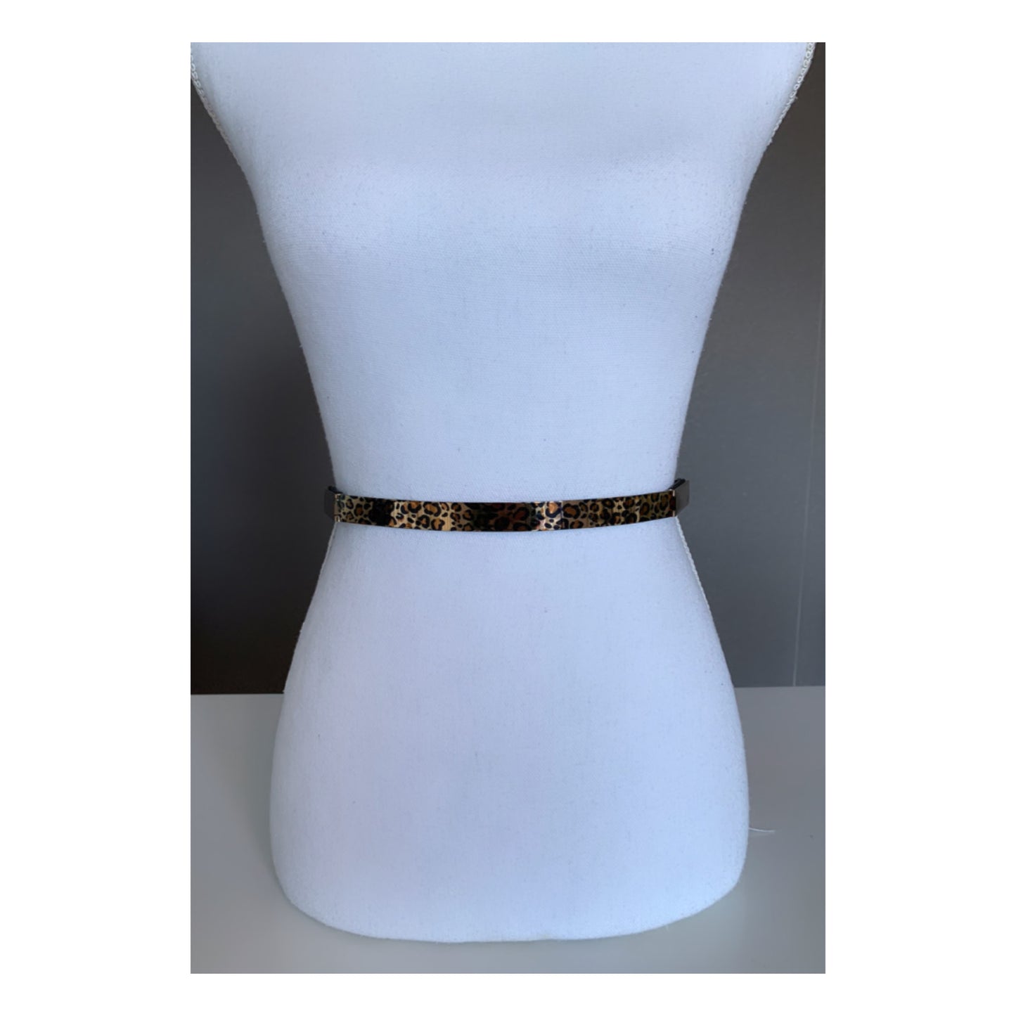 Leopard Buckle Stretch Belt