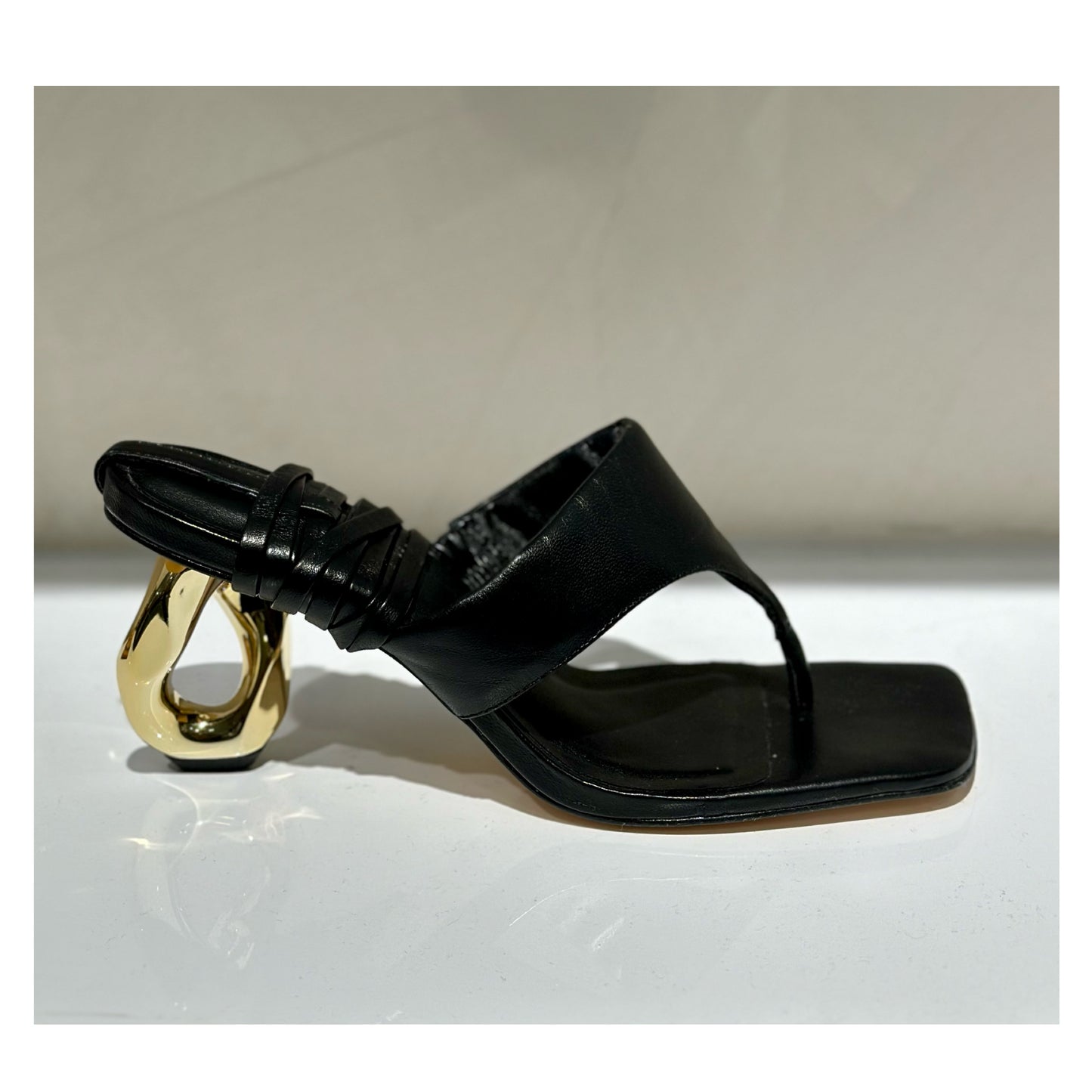 Dress Sandal Leather Black