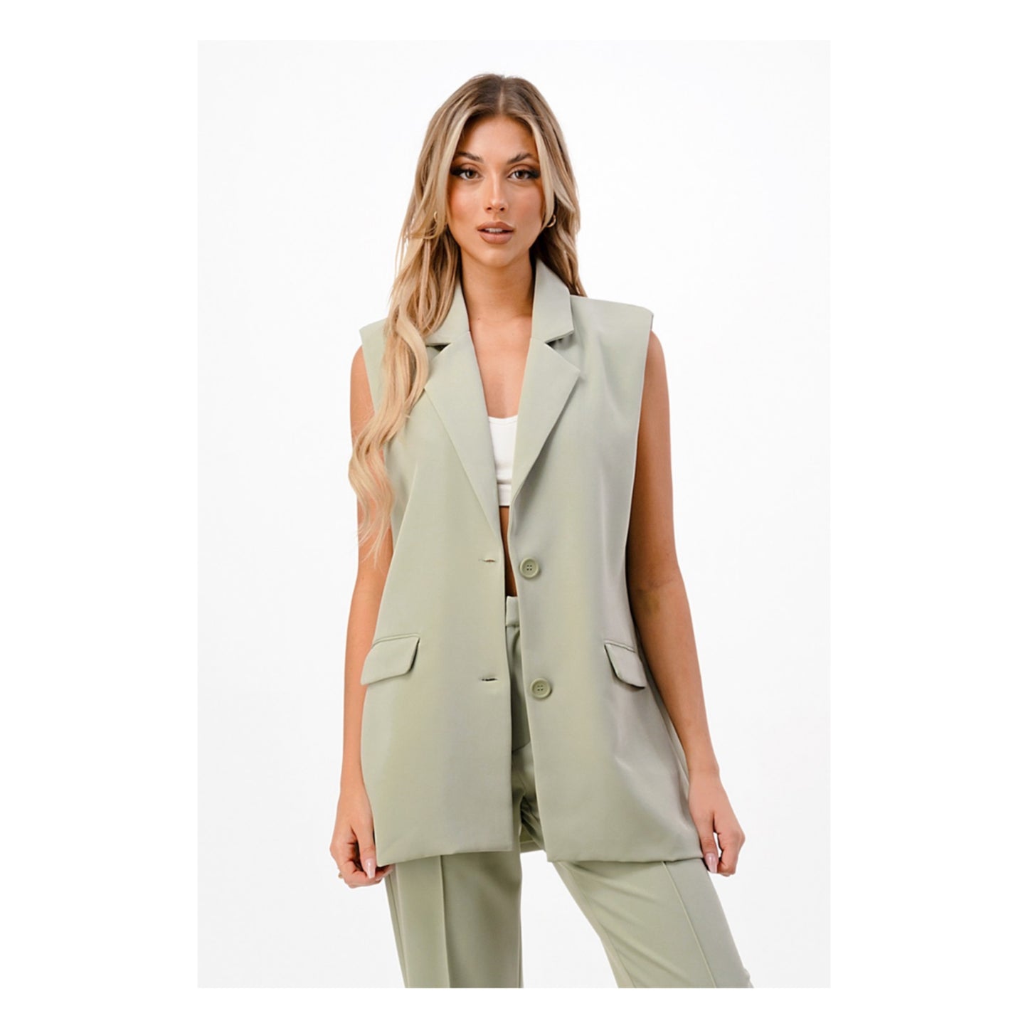 Sage Blazer Vest