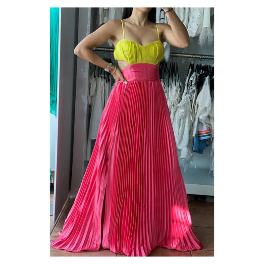 Lime Pink Maxi Dress