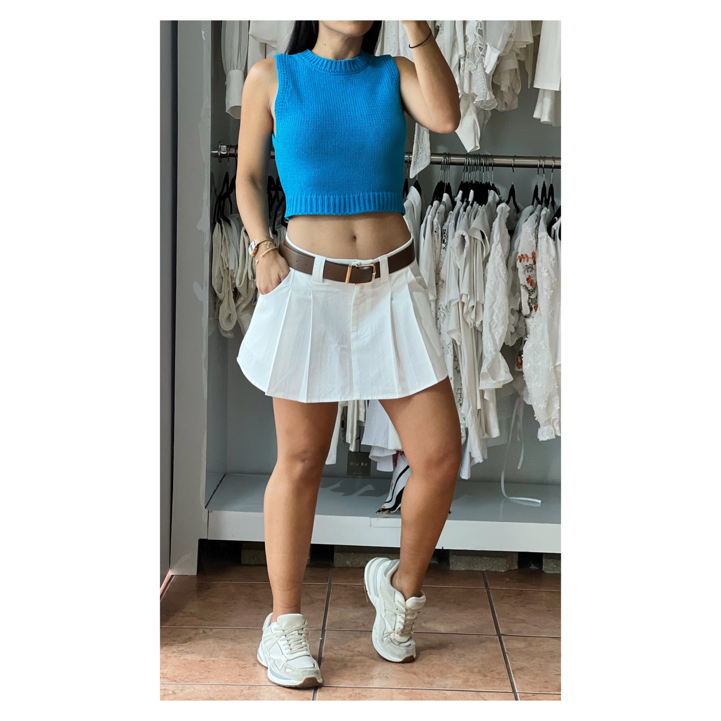 Love Rise Mini Skirt With Belt