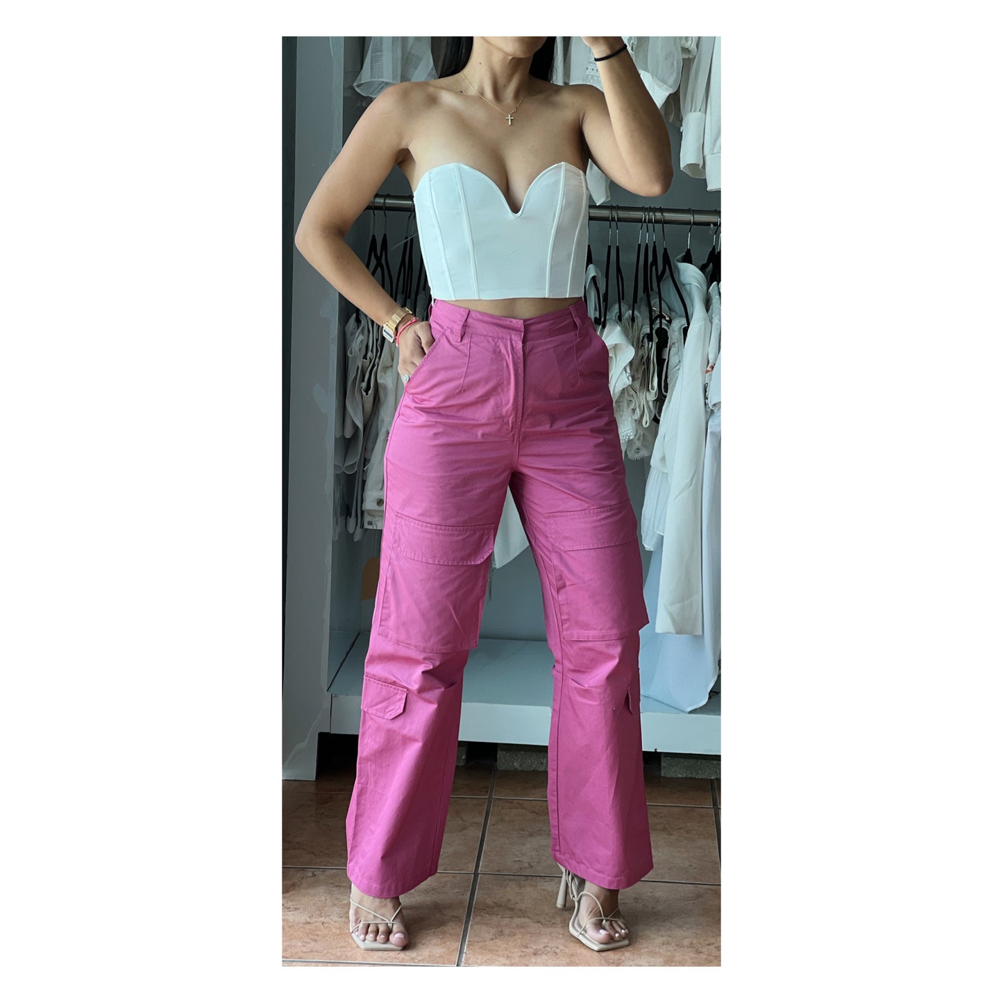 Pink Cargo Pants