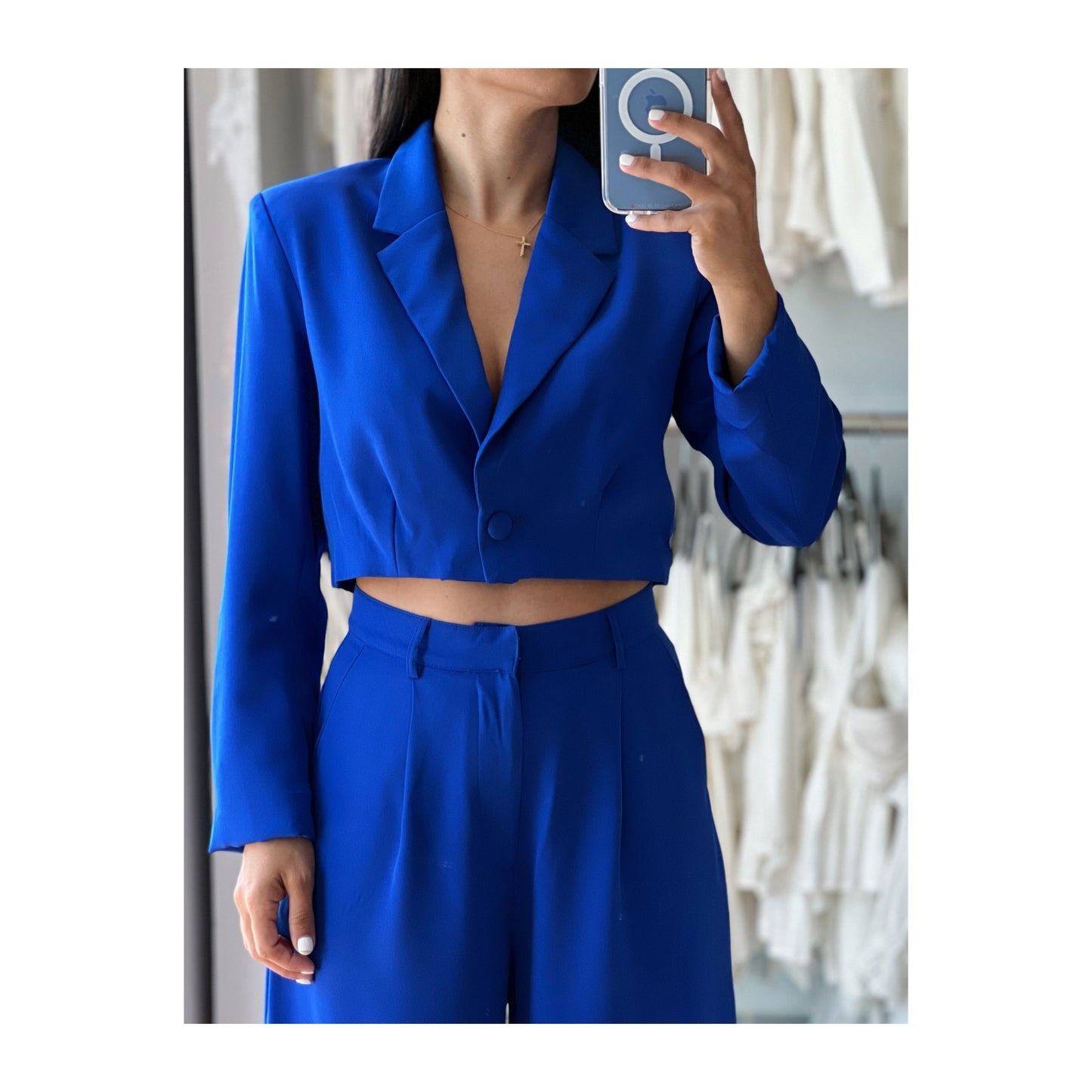 Cobalt Blue Short Blazer