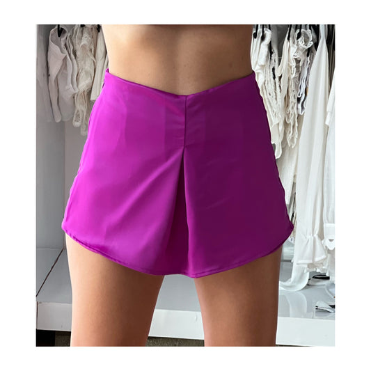 Magenta Skort Front Pleat