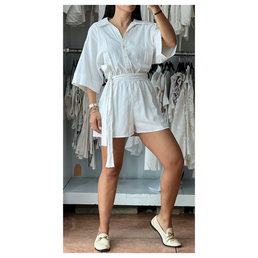 White Classic Romper