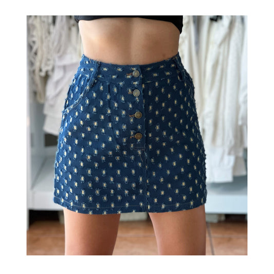 Clitter Denim Skirt