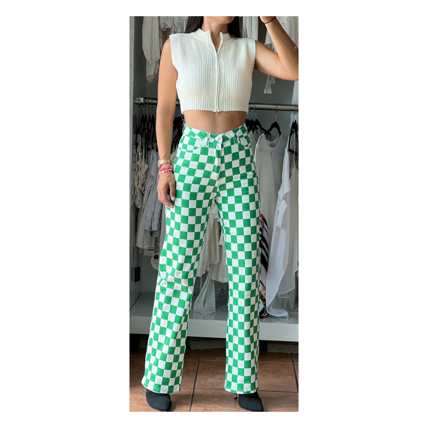 Square Green Pants