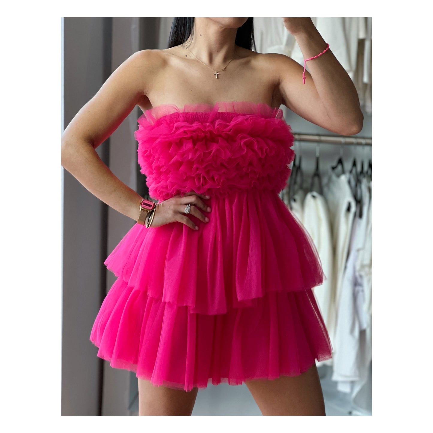 Ruffle Tube Dress