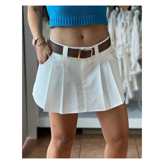 Love Rise Mini Skirt With Belt